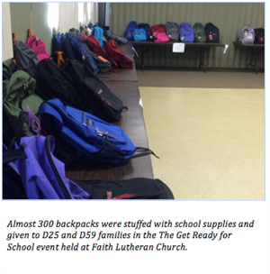 Backpacks at Faith Lutheran 